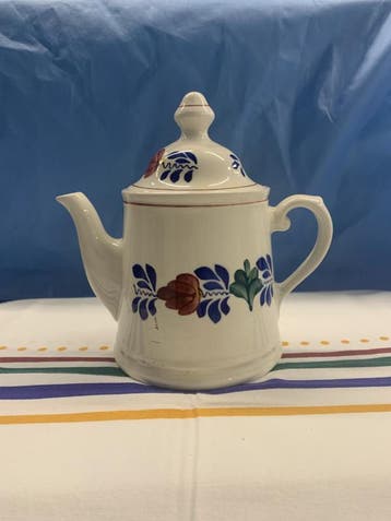 Boerenbont Theepot Klassiek 1liter Aardewerk (Huishouden), Huis en Inrichting, Keuken | Servies, Verzenden, Nieuw, Kom(men), Aardewerk