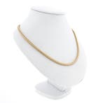 Gouden slangenschakel ketting, Ophalen of Verzenden, Gebruikt, Overige kleuren, Goud