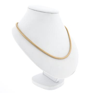 Gouden slangenschakel ketting, Ophalen of Verzenden, Gebruikt, Goud, Goud