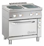 Bartscher elektrisch fornuis met oven | 4 vierkante platen, Verzenden, Nieuw in verpakking