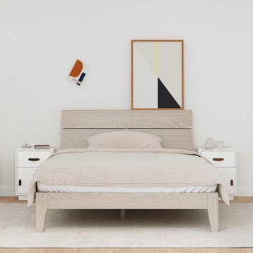 vidaXL Nachtkastjes 2 st 40x34x55 cm massief grenenhout wit, Verzenden, Nieuw, Hout, 55 tot 70 cm