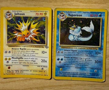 Pokémon Card - Vaporeon, Jolteon Holo - WOTC - Jungle, Nieuw
