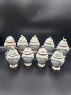 Themacollectie - porseleinen kruidenpotjes - Franklin Mint