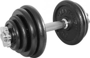 Tunturi Dumbell Gietijzer totaal 20kg - Halterset met, Sport en Fitness, Fitnessmaterialen, Ophalen of Verzenden, Nieuw