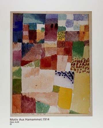 Paul Klee - Motiv aus Hammamet, 1914 - Artprint - 73 x 60 cm, Antiek en Kunst