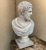 sculptuur, Caracalla imperatore su Marmo - 42 cm - Gegoten, Antiek en Kunst