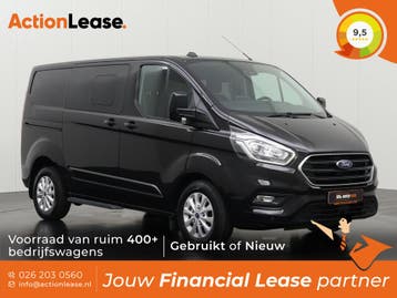 Ford Transit Custom Dubbel cabine L1 H1 2023 Diesel, Auto's, Automaat, Zwart, Zwart, Diesel