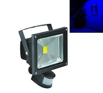 LED Bouwlamp Blauw - 50 Watt  - Sensor, Ophalen of Verzenden, Nieuw, 50 tot 200 watt, Lamp met armatuur