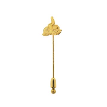 Gouden reversspeld, dasspeld van de Elfstedentocht, Ophalen of Verzenden, Gebruikt, Goud, Goud
