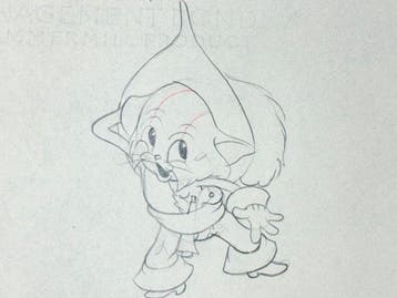 Walt Disney – Ambrose Animatie Tekening - The Robber Kitten, Nieuw