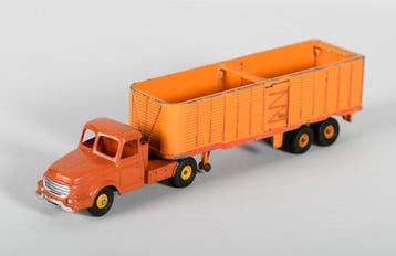 Vintage vrachtwagen Dinky Toys Willeme 36B met Fruehauf, Nieuw