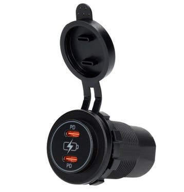 12/24 Volt Stopcontact 2x USB C Quick Charge PD, Ophalen of Verzenden, Nieuw