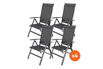 Set van 4 - Kettler Legato Curve aluminium standenstoel, Tuin en Terras, Verzenden, Nieuw, Overige materialen
