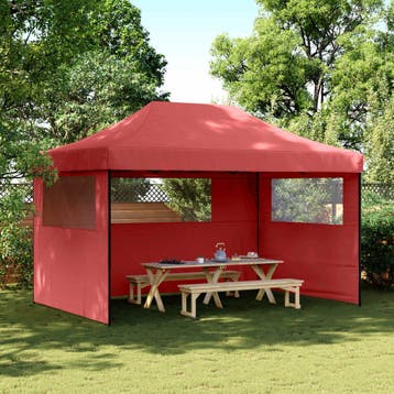 vidaXL Partytent 292 x 440 x 315 cm Bordeauxrood Oxford Stof, Verzenden, Nieuw, Partytent