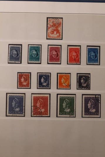 Nederland 1946/1994 - Collectie in 4 Lindner Falzlos T-Type, Gestempeld