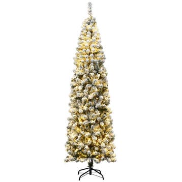 2dekans | Coast Besneeuwde Slim Kunstkerstboom met LED, Ophalen of Verzenden, Zo goed als nieuw