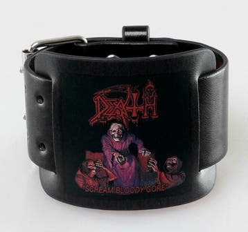 Death - Scream Bloody Gore leren Polsband off. merchandise, Verzamelen, Ophalen of Verzenden, Nieuw, Kleding