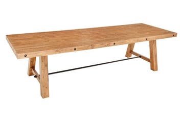 Massieve eettafel FINCA 300cm vintage bruin gerecycled, Ophalen of Verzenden, Nieuw