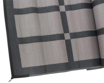 Eurotrail Patio Mat 250x350 Zwart/Zilvergrijs (Tenttapijt), Caravans en Kamperen, Ophalen of Verzenden, Nieuw