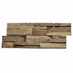 Mozaïek Hout Random Old Teak (P 08) 20X50 Cm (Prijs Per 1M²), Ophalen of Verzenden, Nieuw