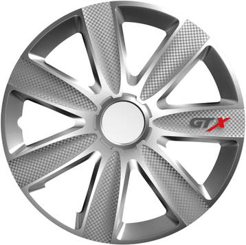 Wieldoppen  GTX Carbon Zilver 13 inch, Auto diversen, Verzenden, Nieuw