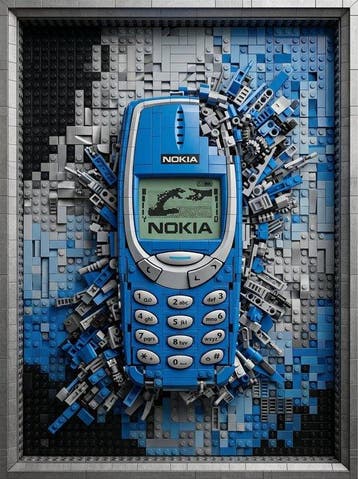 Artxlife - Lego Nokia 3310 Blue Decomposition, Nieuw