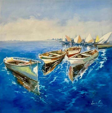 Luria Pérez (XXI) - Reposo en la Bahía, Antiek en Kunst