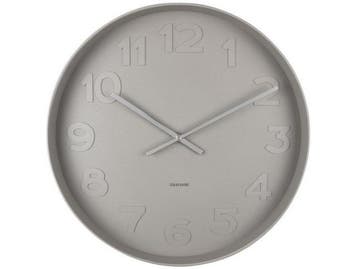 Karlsson Mr. Grey - Wandklok - Ø51cm - Grijs, Huis en Inrichting, Overige Huis en Inrichting, Verzenden, Nieuw