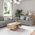 vidaXL Bank 2 pcs Wolkengrijs 219 x 80 x 82 cm Stof, Huis en Inrichting, Banken | Bankstellen, Verzenden, Nieuw, Stof, 200 tot 250 cm