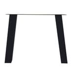 Stalen tafelpoot zwart trapezium 80 bij 10 cm en hoogte 72, Huis en Inrichting, Tafelonderdelen, Ophalen of Verzenden, Nieuw