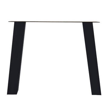 Stalen tafelpoot zwart trapezium 80 bij 10 cm en hoogte 72, Huis en Inrichting, Tafelonderdelen, Ophalen of Verzenden, Nieuw