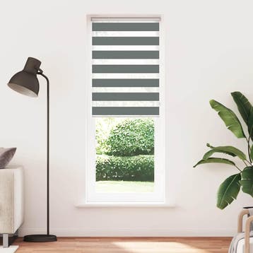 vidaXL Zebra rolgordijn 75x200 cm stofbreedte 70,9 cm, Verzenden, Nieuw, Grijs