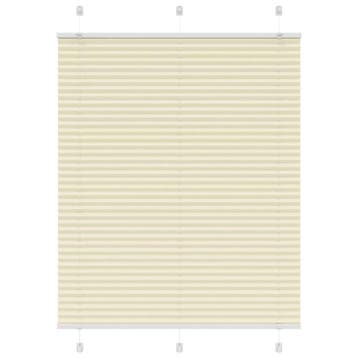 vidaXL Plissé rolgordijn 105x100cm stofbreedte 104,4cm, Verzenden, Nieuw, Crème