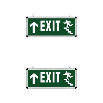 LED Noodverlichting Exit - 2 Pack - Rabonta Omhoog - Hangend, Ophalen of Verzenden, Nieuw, Overige fittingen