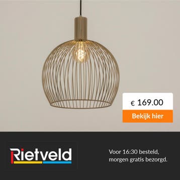 Rietveld-Hanglampen-Beige, Zand-Metaal, Huis en Inrichting, Verzenden, Nieuw