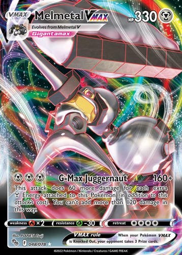 Melmetal VMAX 048/078 Pokémon Go, Ophalen of Verzenden, Nieuw, Losse kaart, Foil
