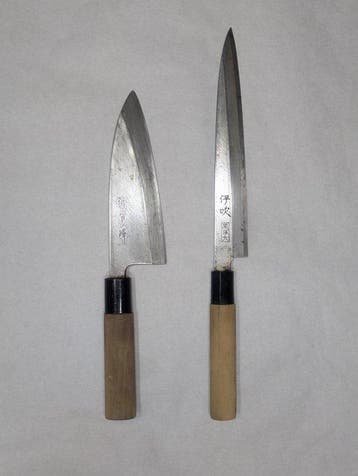 Keukenmes - Staal, Hout - Japan - Traditionele Japanse deba-