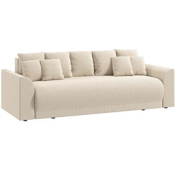 Slaapbank 190x150cm 3-zits Bank Met Slaapfunctie, Kussens, O, Verzenden, Nieuw