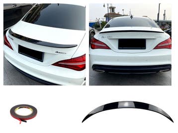 Achterspoiler zwart glans geschikt voor Mercedes C117 CLA |