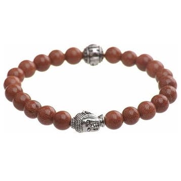 Fako Bijoux - Buddha Armband - Bal - Bruin Glitter, Verzenden, Nieuw