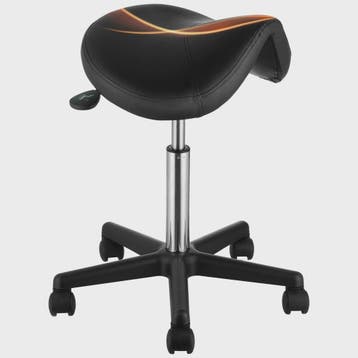 Ergonomische Zadelkruk met Wielen - In Hoogte Verstelbaar &