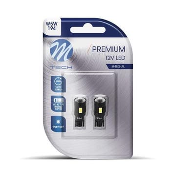 M-Tech LED W5W 12V - Premium - 6x Led diode - Canbus - ..., Verzenden, Nieuw