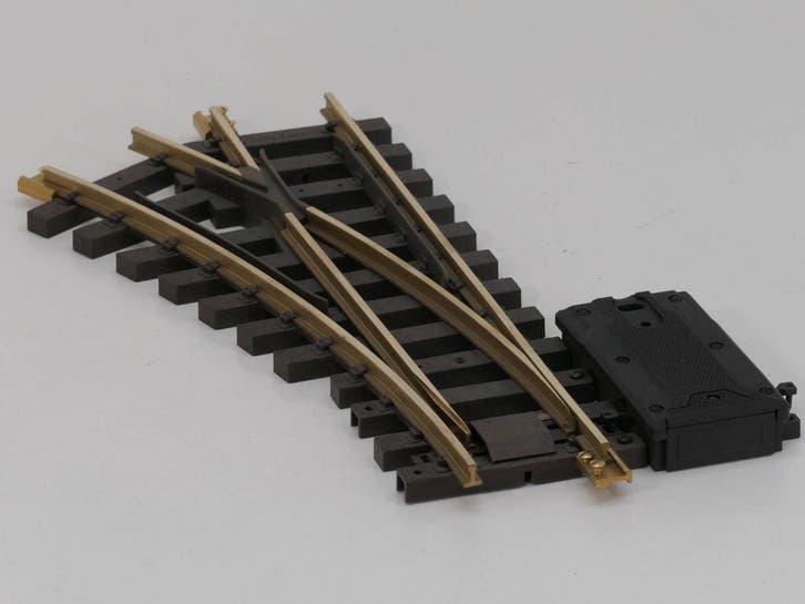 PIKO 35220 G-Weiche links, R1 30°, met piko 35271 Elektro.., Hobby en Vrije tijd, Modeltreinen | Overige schalen, Rails, Gebruikt