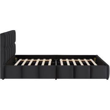 Stoffen bed Shirley met lattenbodem, draagkracht 250 kg, Witgoed en Apparatuur, Overige Witgoed en Apparatuur, Verzenden, Nieuw