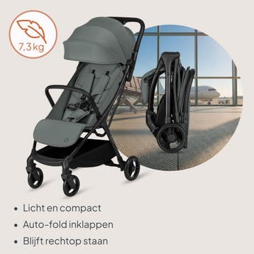 Lionelo Agia Buggy – Lichtgewicht 7,3 kg – Compacte &, Kinderen en Baby's, Verzenden, Nieuw