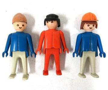 Vintage Playmobil Klickie-figuurtjes met B-voeten, Geobra, Verzenden, Gebruikt
