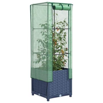 vidaXL Plantenbak verhoogd met kashoes 40x40x139 cm, Verzenden, Nieuw, Minder dan 60 cm, 60 cm of meer