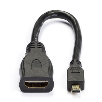 Micro HDMI naar HDMI adapterkabel | Nedis | 0.2 meter, Audio, Tv en Foto, Audiokabels en Televisiekabels, Verzenden, Nieuw