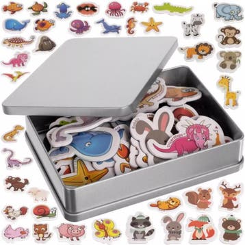 Kruzzel Magnetische Dieren: 40 Kleurrijke Educatieve Magn..., Kinderen en Baby's, Ophalen of Verzenden, Nieuw