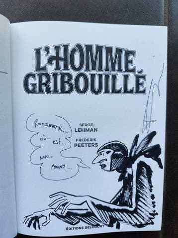 LHomme gribouillé + dédicace - B - 1 Album - Eerste druk -, Boeken, Nieuw